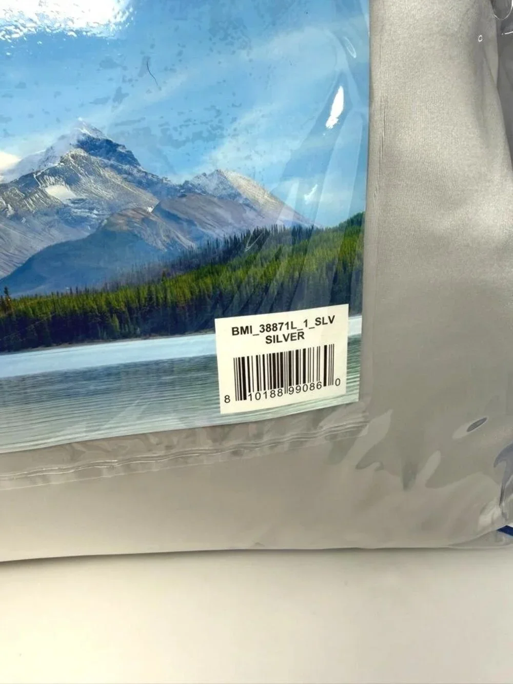 Calm Jumbo Medium Density Satin Bed Pillow Silver Hypoallergenic